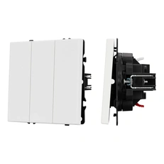 Изображение Выключатель 3-клавишный Arlight NOBE, белый кварц soft-touch 061801(1)