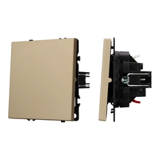 Изображение Выключатель проходной 1-клавишный Arlight NOBE, золотой песок soft-touch 054247(1)
