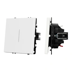 Изображение Выключатель 1-клавишный с подсветкой Arlight NOBE, белый кварц soft-touch 054232(1)