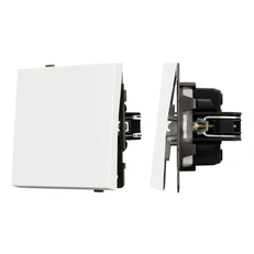 Изображение Выключатель 1-клавишный перекрестный Arlight TENDO, белый soft-touch 054574