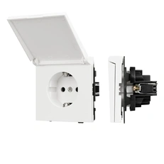 Изображение Розетка влагозащищённая Arlight TENDO, белый soft-touch 054602
