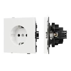Изображение Розетка с заземлением Arlight TENDO, белый soft-touch 054641
